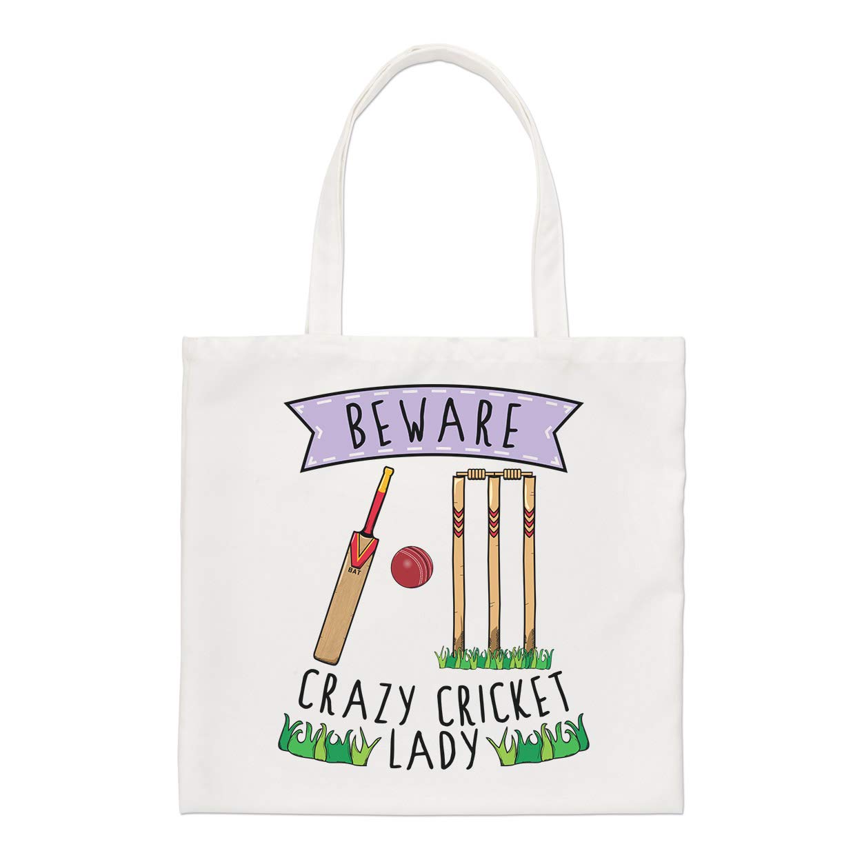 Beware Crazy Cricket Lady Regular Tote Bag Funny Sport