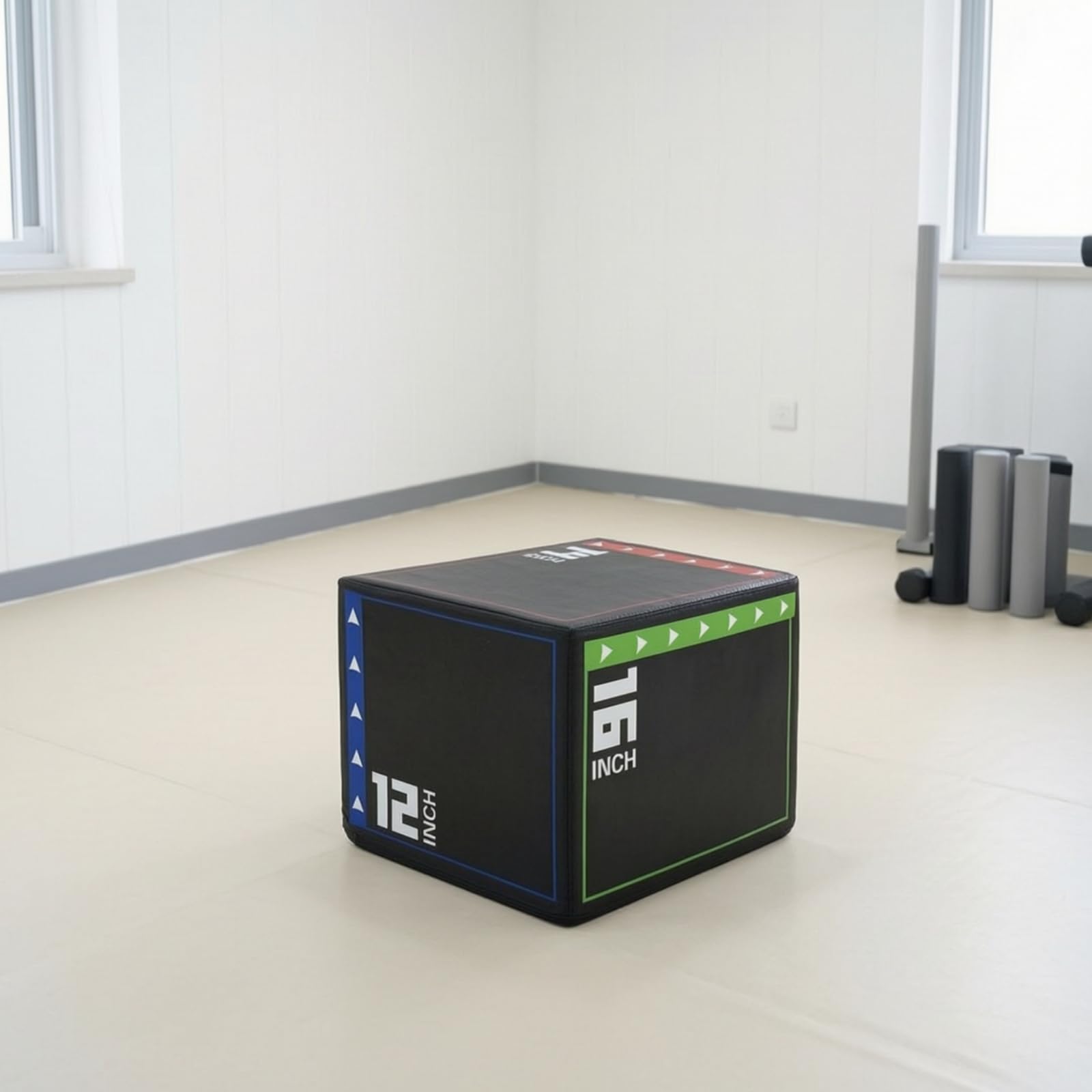 Perfeclan Caja Plyométrica Bloque de Banco de Salto Espuma EPE PVC Recubrimiento Antideslizante Construcción Amortiguada para Fuerza Inferior Equilibrio