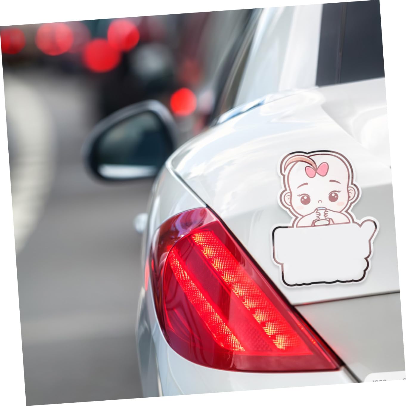 TOYANDONA 15pezzi Adesivo Sicurezza Auto Decalcomania Ragazzo Ragazza Per Auto Materiale Pet Resistente e Facile Da Applicare Design Carino e Riflettente e Avvisi Di Sicurezza