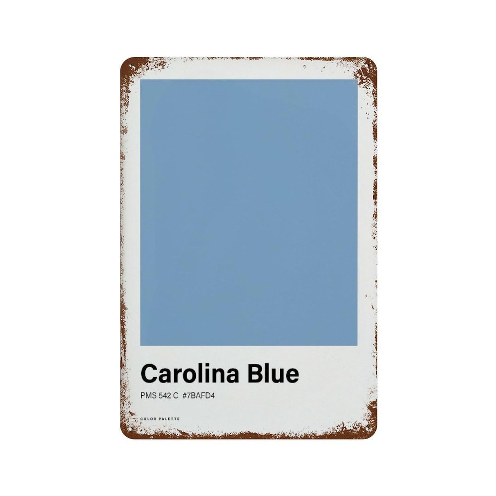 xiaoxiaoshen Carolina Blue Color Palette Minimalist Home Decor Wall Decor Art Metal Tin Poster Modern Home Decor Art Home Bar Shop Decorations Vintage Sign 30x20cm