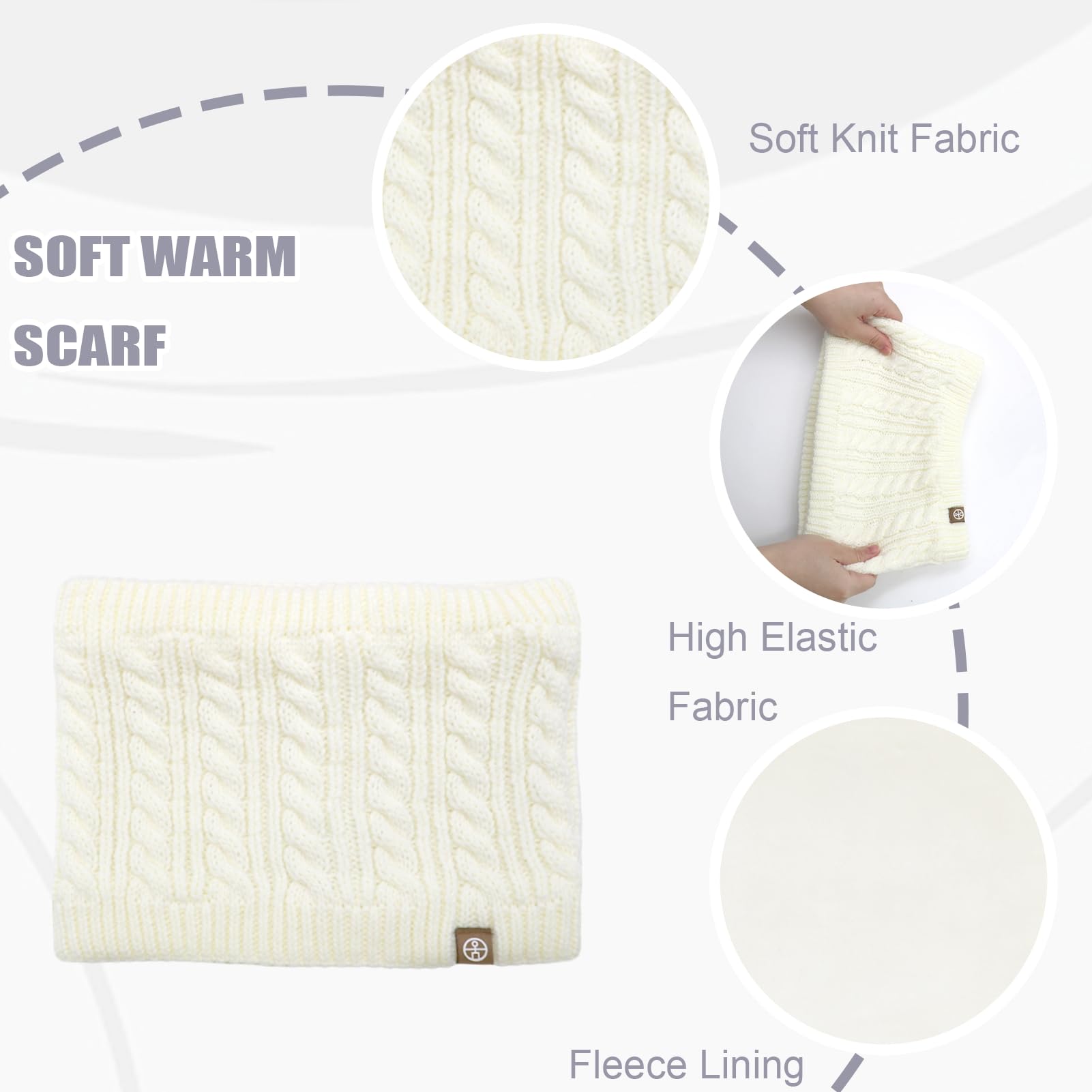 Lifup Chaud Écharpe et Gants Bonnet Ensemble pour Garçons Filles de 5 à 12 Ans, Bonnet Enfant Hiver avec Pompon, Épaisse Doublure Polaire Écharpe Chapeaux