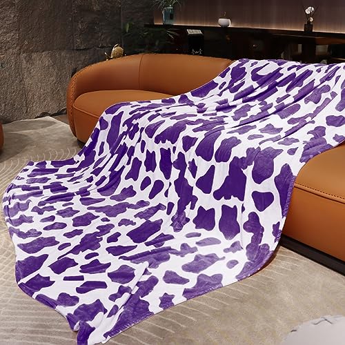 Image of GEULAY Queen Size Purple Fleece Blanket 90 inchx90 inch - Cozy Fuzzy Bed Throw for Women | Full Size Warm Lavender Blanket for Bedroom, Living Room Decor & Housewarming Gifts