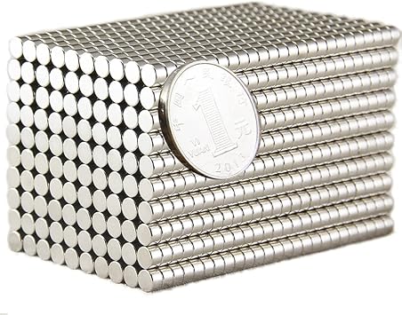 SYHLMini Magnets - D2X2mm, D4x2mm, D5x2mm, D6x2mm,D7x2mm,D8x2mm- Tiny Thin Magnets for Miniatures Small Model Hobby Crafts DIY D5mmXH2mm 100PCS