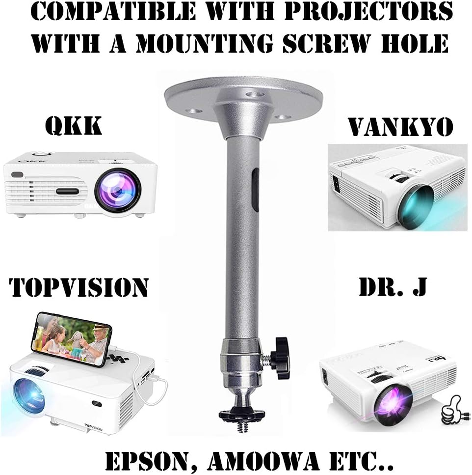 Popular Universal Mini Projector Mount 2-Be-Best Mini Projector Ceiling Mounts 7 in / 18 cm 360° Rotation Mini Projectors Wall Mount Holder with Thread Adapters for Projector CCTV DVR Camera Discount 70% Universal Mini Projector Mount 2-Be-Best Mini Projector Ceiling Mounts 7 in / 18 cm 360° Rotation Mini Projectors Wall Mount Holder with Thread Adapters for Projector CCTV DVR Camera