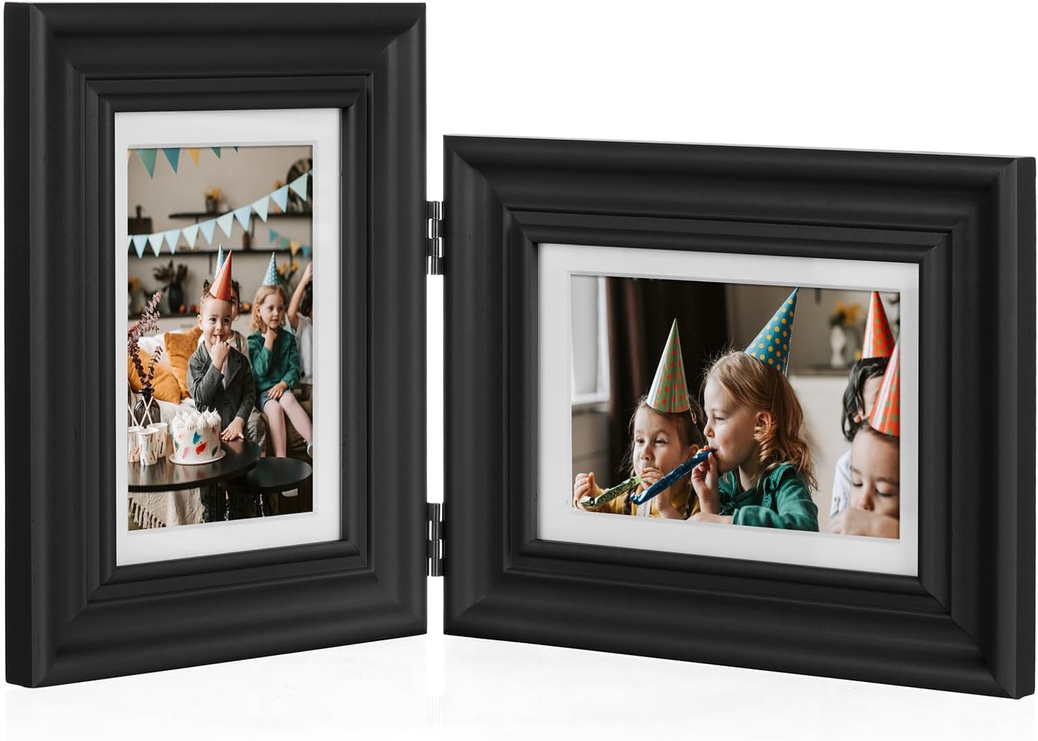 Tamolus 5X7 Double Wooden Hinged Picture Frame Vertical
