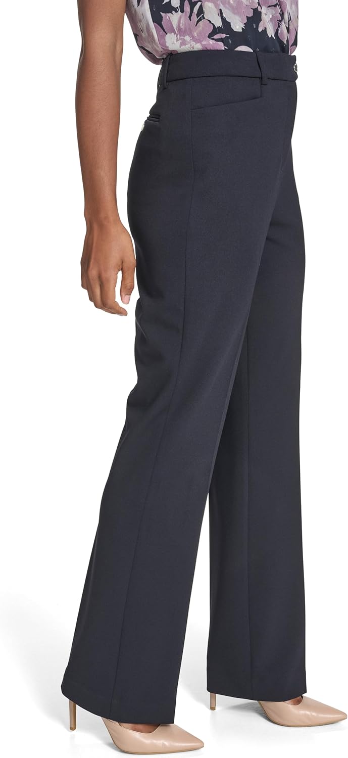 Calvin Klein Womens Classic Fit Straight Leg Lux Suit Pant - Image 3