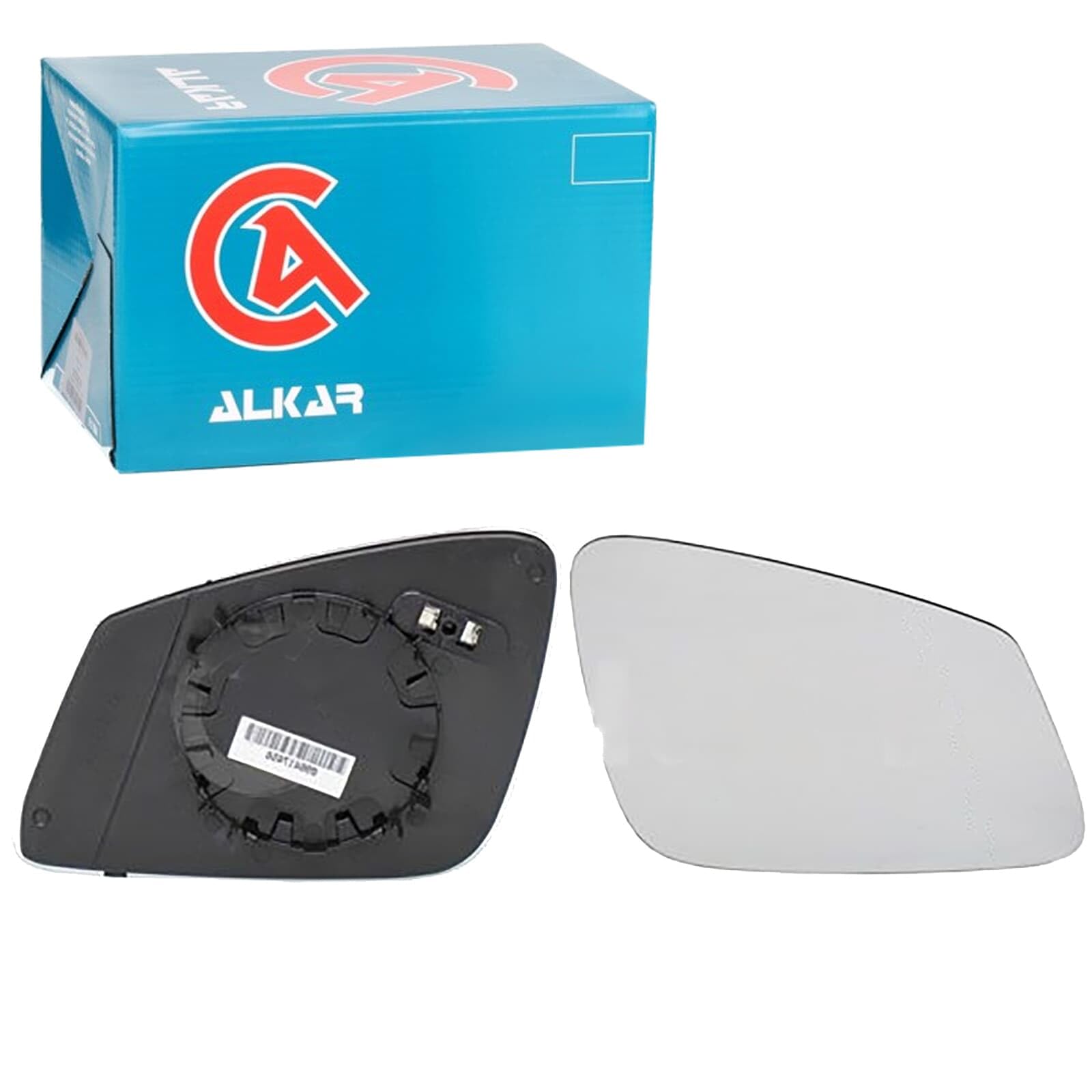 Alkar 6476845 Outside Heated Aspherical Mirror Glass with Holder 160 x 110 mm