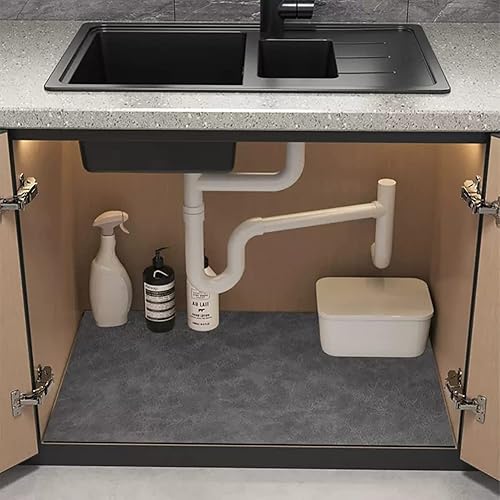 ZBling Tapete para debajo del fregadero 2362 x 3543 pulgadas tapete para debajo del fregadero para cocina agua absorbida parte trasera de goma