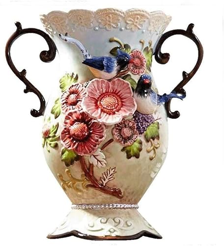 Ceramic Vase, Vase for Flowers Creative Pastoral Large Ceramic Living
