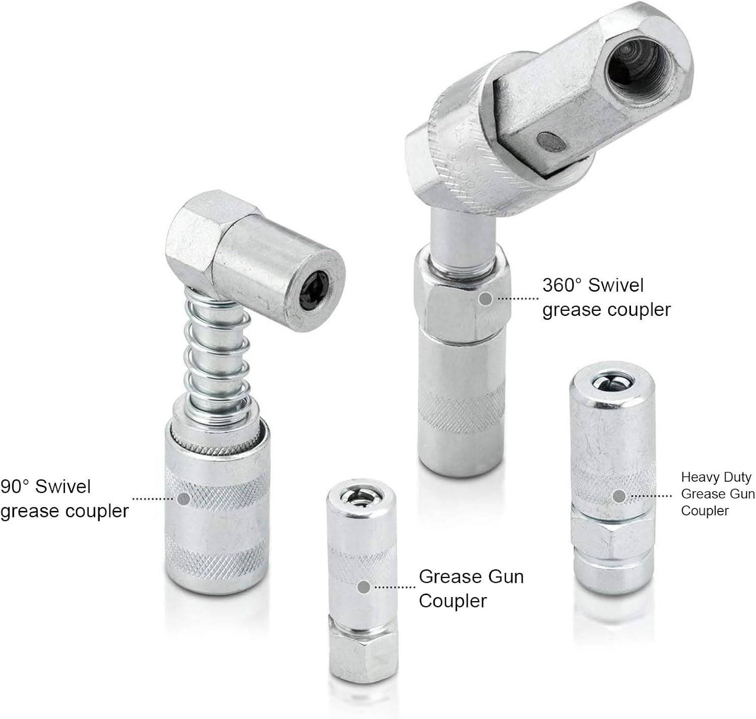 11Pcs Grease Tool Lubrication Accessory Kit, Quick Connect Greasing Accessory Kit, Heavy Duty Grease Gun Lubrication Accessory Kit for Most Car Truck Marine