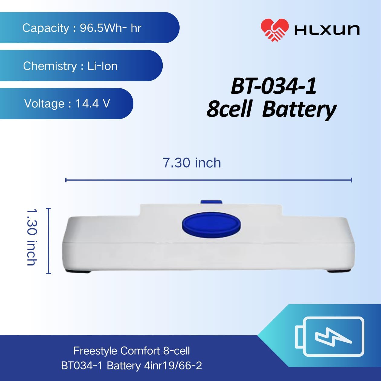 Freestyle Comfort 8-Cell BT034-1 Lithium Battery bt034 4inr19/66-2 14.4V 96.5W-hr Battery