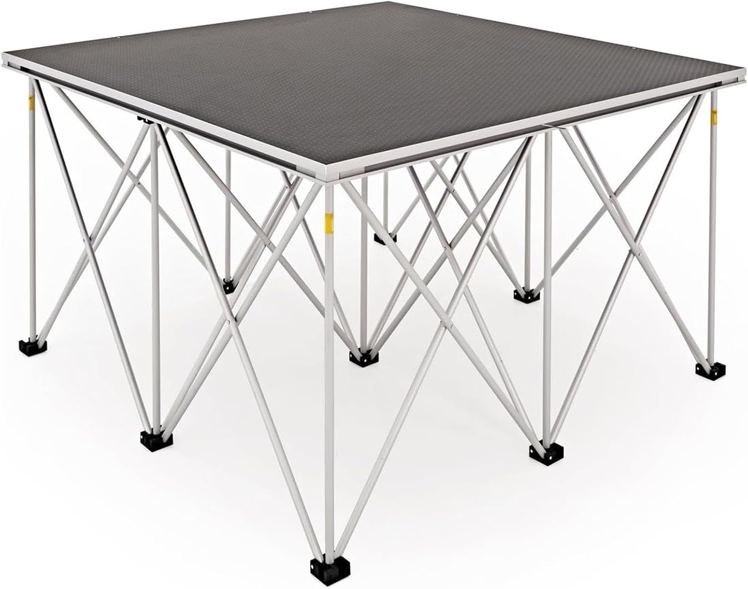 HAIXHX 1x1 M Folding Portable Stage Platform, Detachable Small Stage Platform with 20 40 60 80 CM Metal Centipede Riser, Connectable Modular Stage Platform Kit(H 20CM/7.9IN,LxW 1X1M/40x40in)