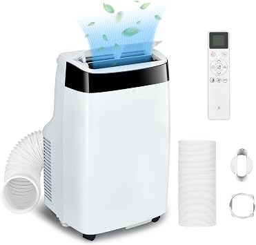 Garvee 10000 BTU Air Conditioner Portable for Room, 3-in-1 AC Unit, Dehumidifier and Fan, Air Conditioners with Remote Control & Window Kit, Sleep Mode, LED Display, Cooling Room up to 450 Sq.ft