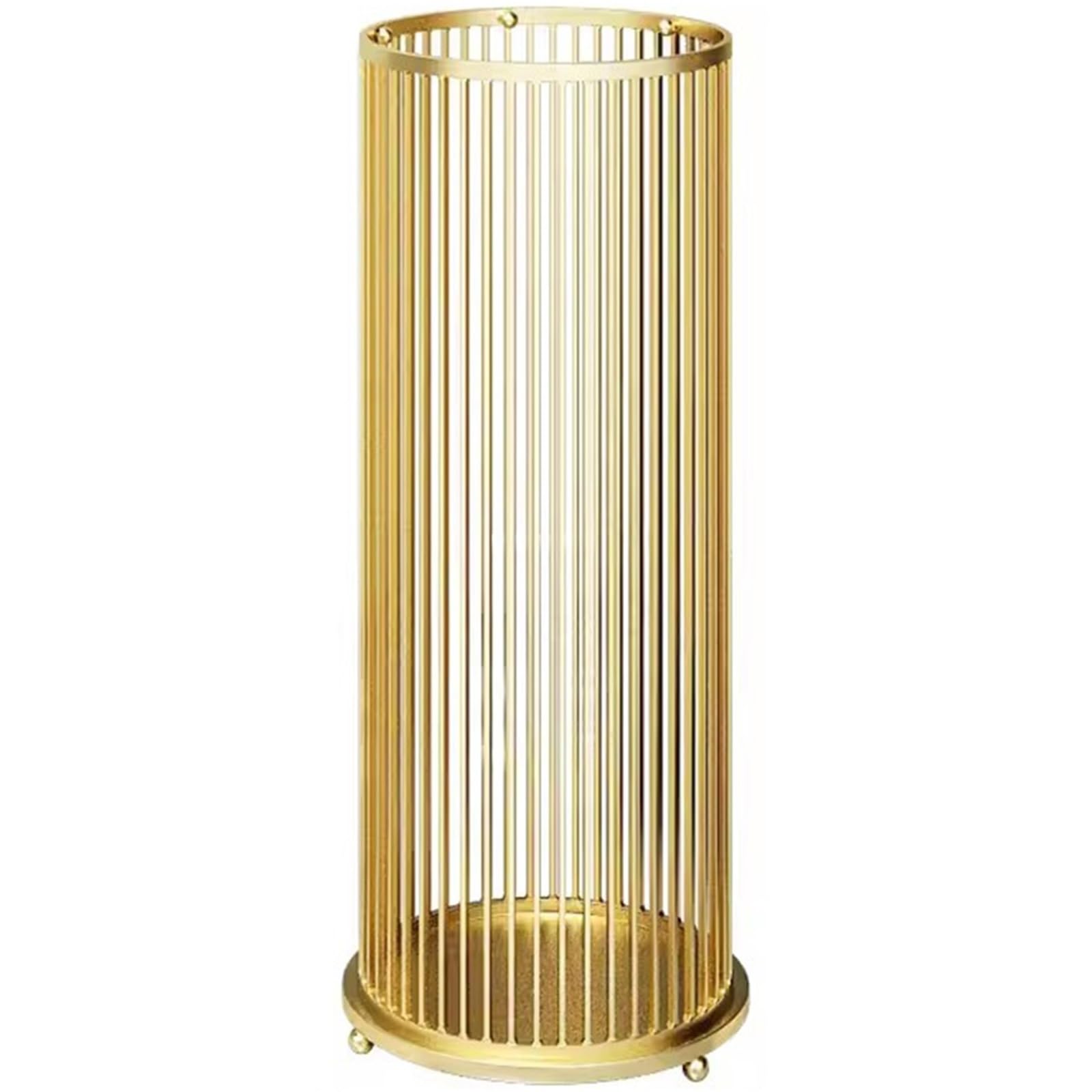 Flyiodfcxv Gold Umbrella Stand, Entryway Style Vertical Striped(Gold)