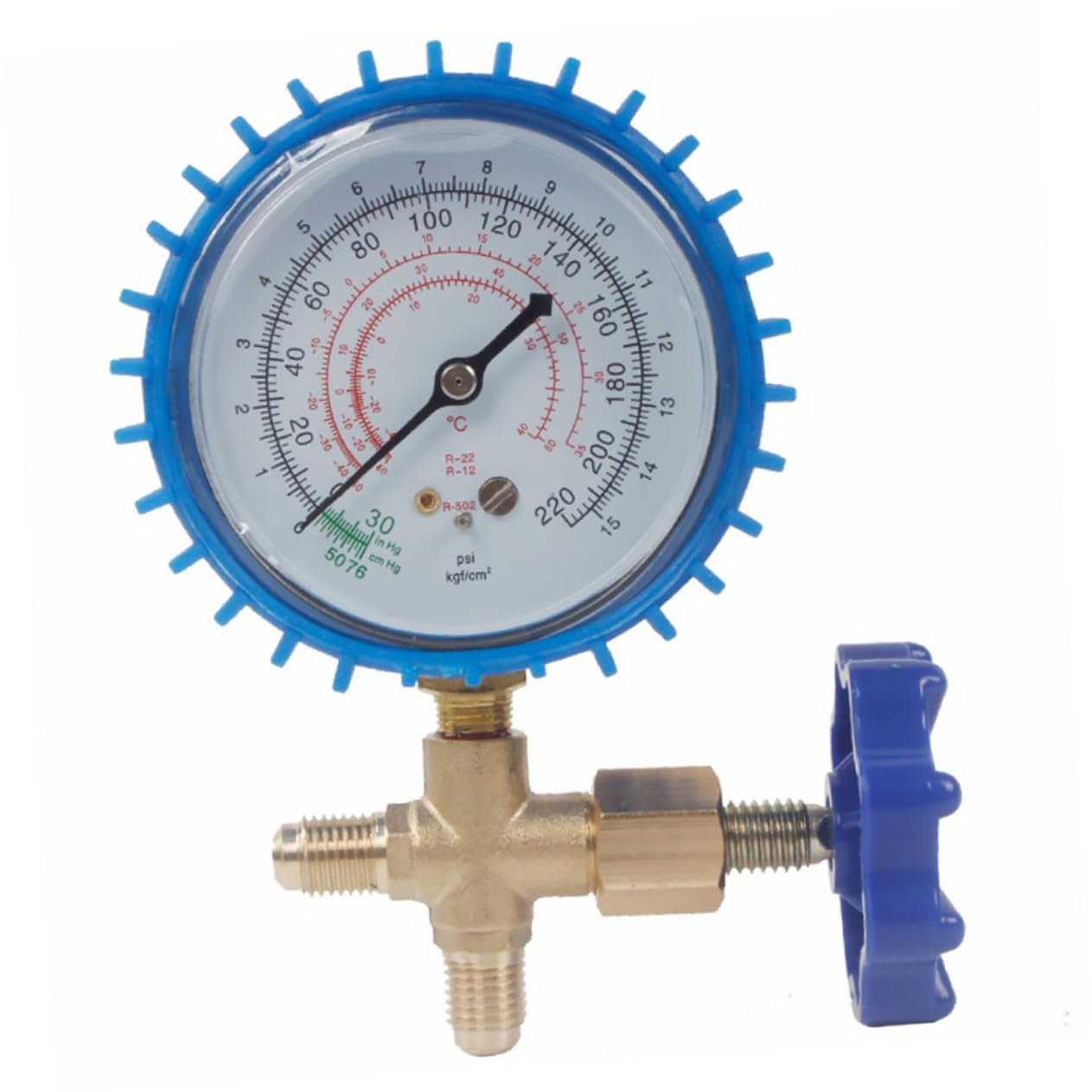 NUOBESTY Car Ac Gauge Set Pressure Manifold with Silicone Hoses Automotive Charging and Repair Tool Kit for Maintenance Random Color