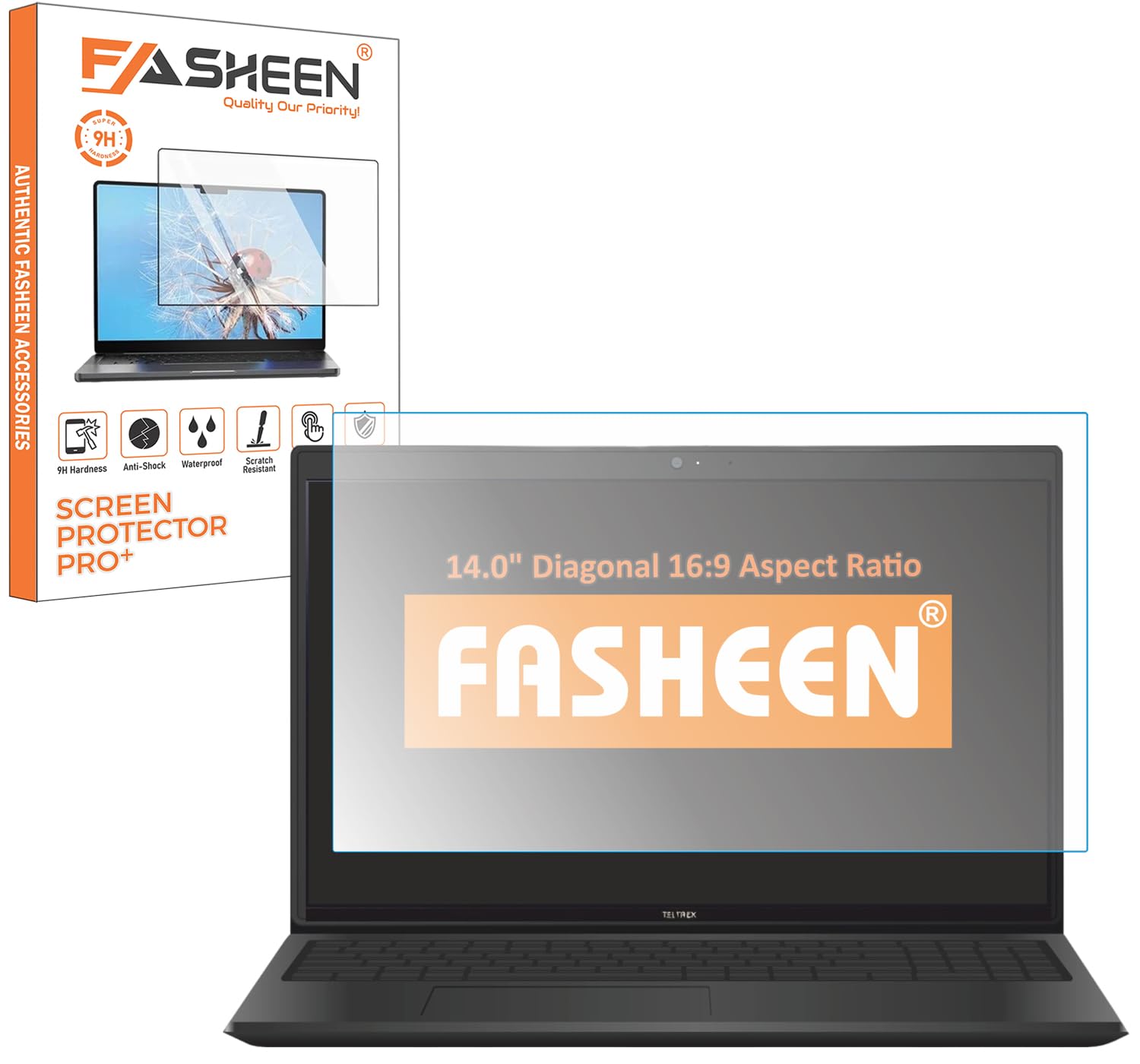 FASHEEN Anti Glare Matte Screen Guard Compatible With Laptops With 14.0" Inch Diagonal With 16:9 Resolution, HP 14, 14S, Acer-Lenovo-Ideapad 14, ThinkPad-Vivobook-Dell MSI Size : 310 mm X 175 mm