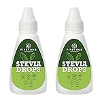 First Bud Organics Pure Stevia Drops – 20ml x 2 | Zero Calorie, Natural Sweetener, Non-GMO & Sugar-Free Stevia Drops | Sugar Substitute For 400 Serving, Low Glycemic index & Promote Oral Health