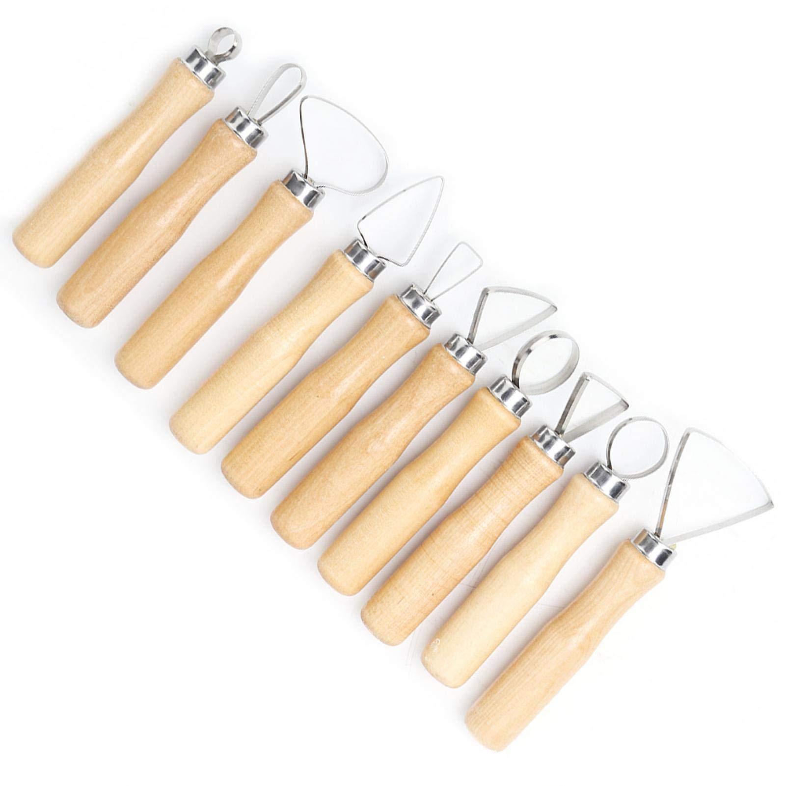 Dekaim - Ensemble De 6 Outils De Sculpture D'argile/céramique Double Face - Manche En Bois, Tête En Acier