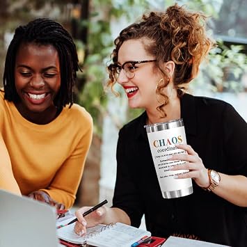 YXOTJHS Chaos Coordinator Gifts For Women, Chaos Coordinator Tumbler, 20 Oz | Chaos Coordinator Mug, Cup, Coffee Tumbler, Caos Coordinator Gift, Teacher Assistant Gifts, Boss Gifts For Women