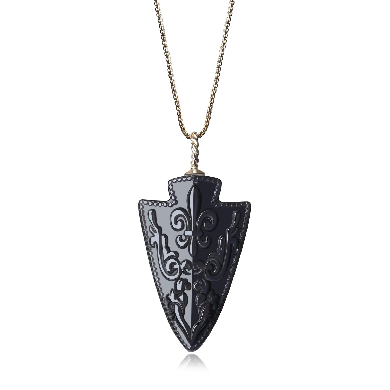 Collier Pendentif Flèche Collier Femme Pierre Brute - Pendentif Unique En Agate Rouge & Chaîne Acier Pendentif Labradorite Véritable