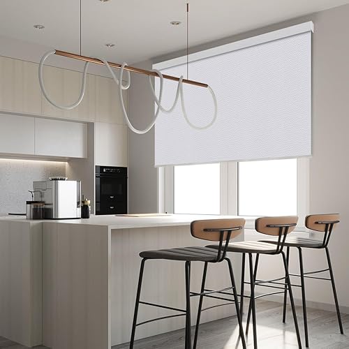Miniatura 6 de ZSHINE Persianas motorizadas opacas para ventana, con control remoto, recargable, para ventanas, hogar, oficina, hotel, club, restaurante (82026E)