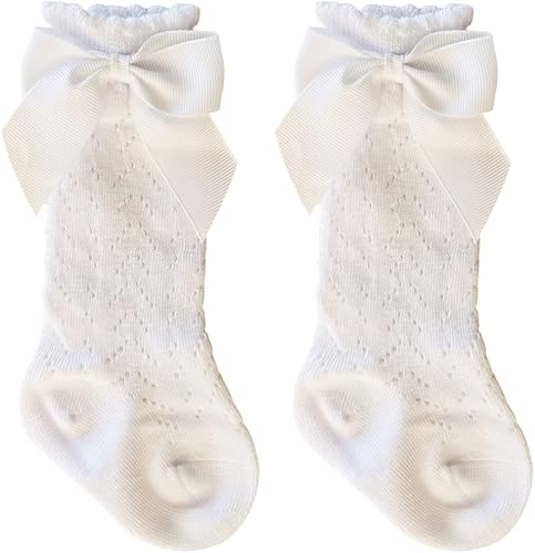 Miniatura 8 de QandSweet Calcetines hasta la rodilla para bebé, calcetines antideslizantes para recién nacidos, calcetines antideslizantes