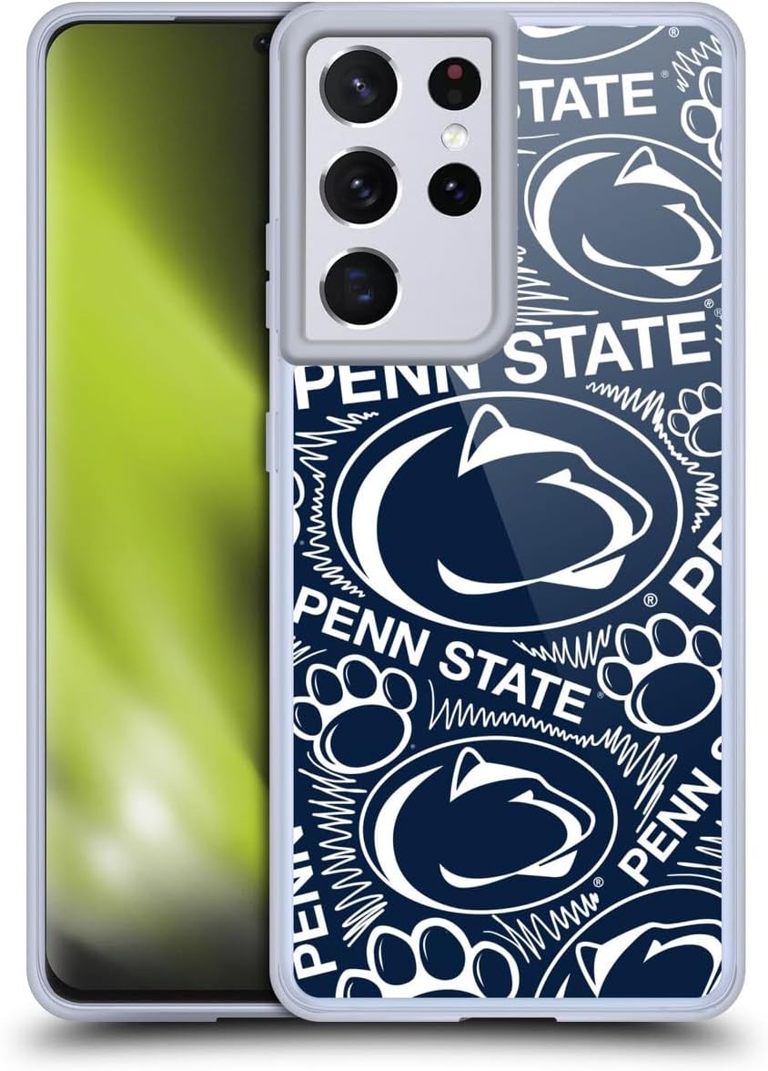 Head Case Designs Officially Licensed Pennsylvania State University PSU Sketch Graphics Soft Gel Case Compatible with Samsung Galaxy S21 Ultra 5G