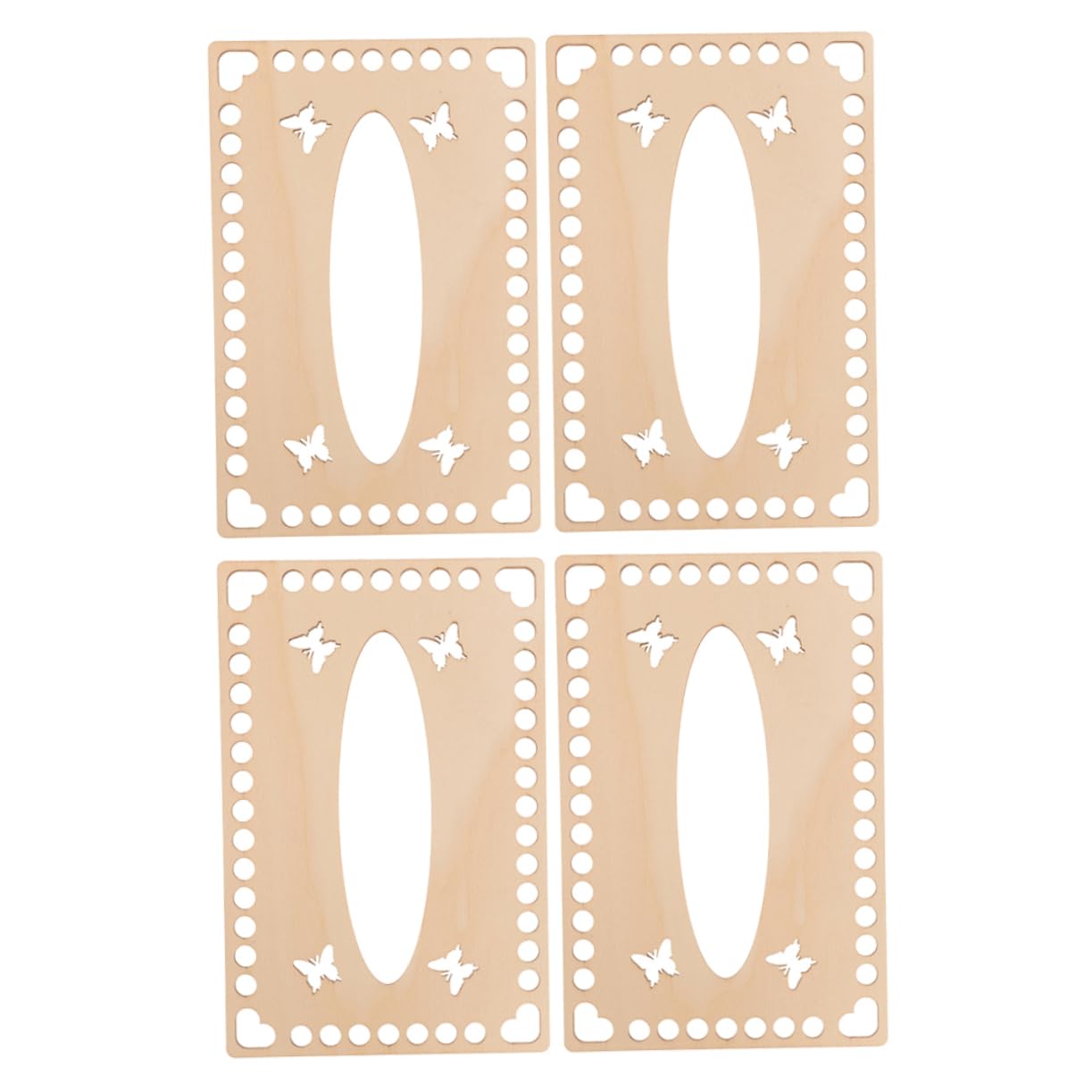 HOMSFOU Natural Wooden Crochet Bag Bottom Bases for DIY Bag Crafting Knitting Basket