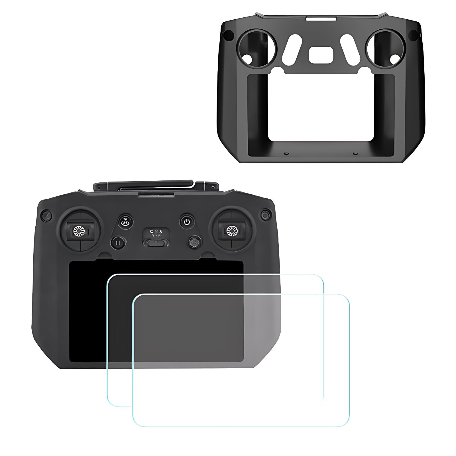 ZWLLKJGS Mini 3 Pro Silicone Protective Case + 9H Screen Protector for DJI Mini 3 Pro/Mavic 3 Cine/Mavic 3 Pro RC Pro Controller, Drone Accessories