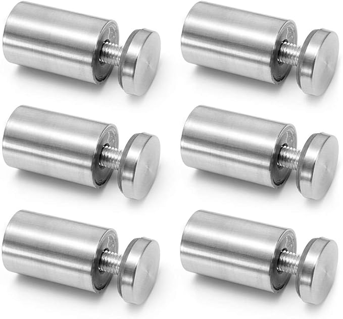 8 Entretoises De Verre Inox 12x22mm - Boulons De Montage - Uxcell - Argent