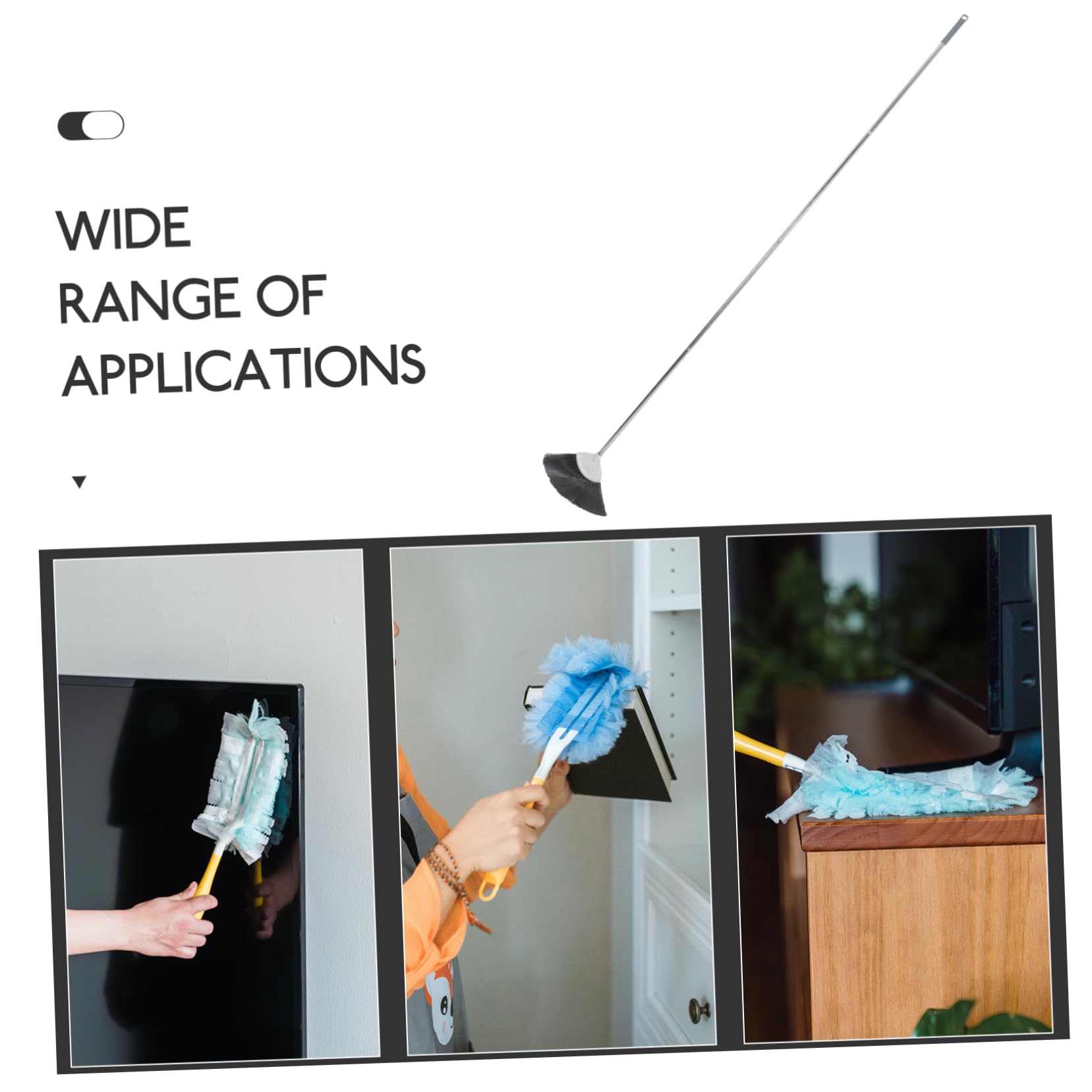 Plumero Telescópico Ajustable para Eliminar Cepillo de Mango para Limpieza de y Ventiladores Herramienta Reutilizable para Hogar y Muebles