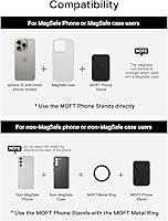 Vista 6 de MOFT Soporte Magnético para Cartera Compatible con iPhone Series 17/16/15/14/13/12, Ajuste de Ángulo y Compatible con Magsafe, Soporte para Teléfono