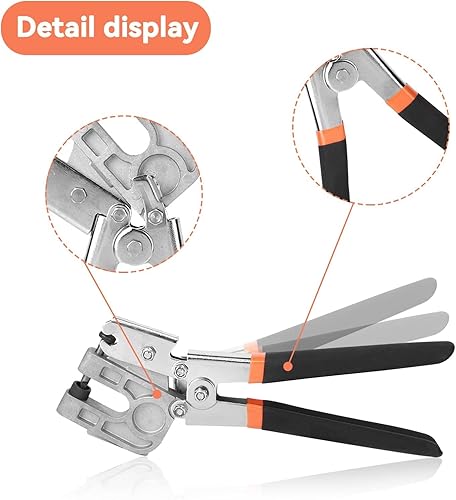 Miniatura 3 de Engarzadora de metal de 10.6 pulgadas, bloqueo de punzón, fijación, engarzado, herramienta de una sola mano, ponchadora para placa de yeso de