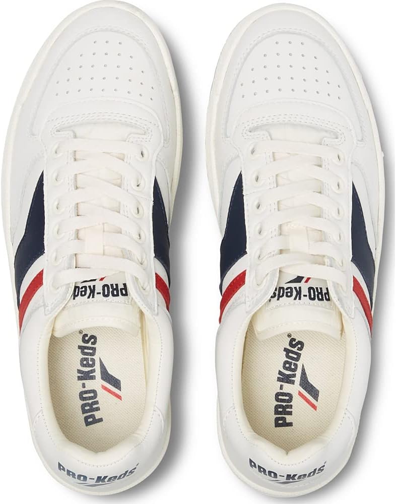 Keds Skyhawk Lo Lace Up Fashion Sneaker, White/Blue/Red, 7.5 - Image 3