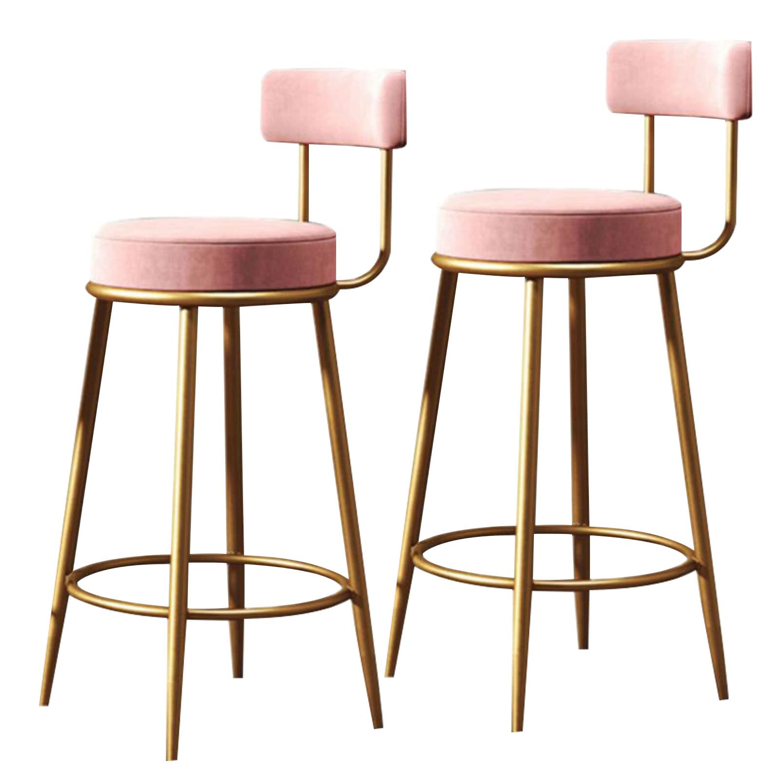 Chaises de bar en velours rose le confort chic pour votre îlot de cuisine et repas du matin