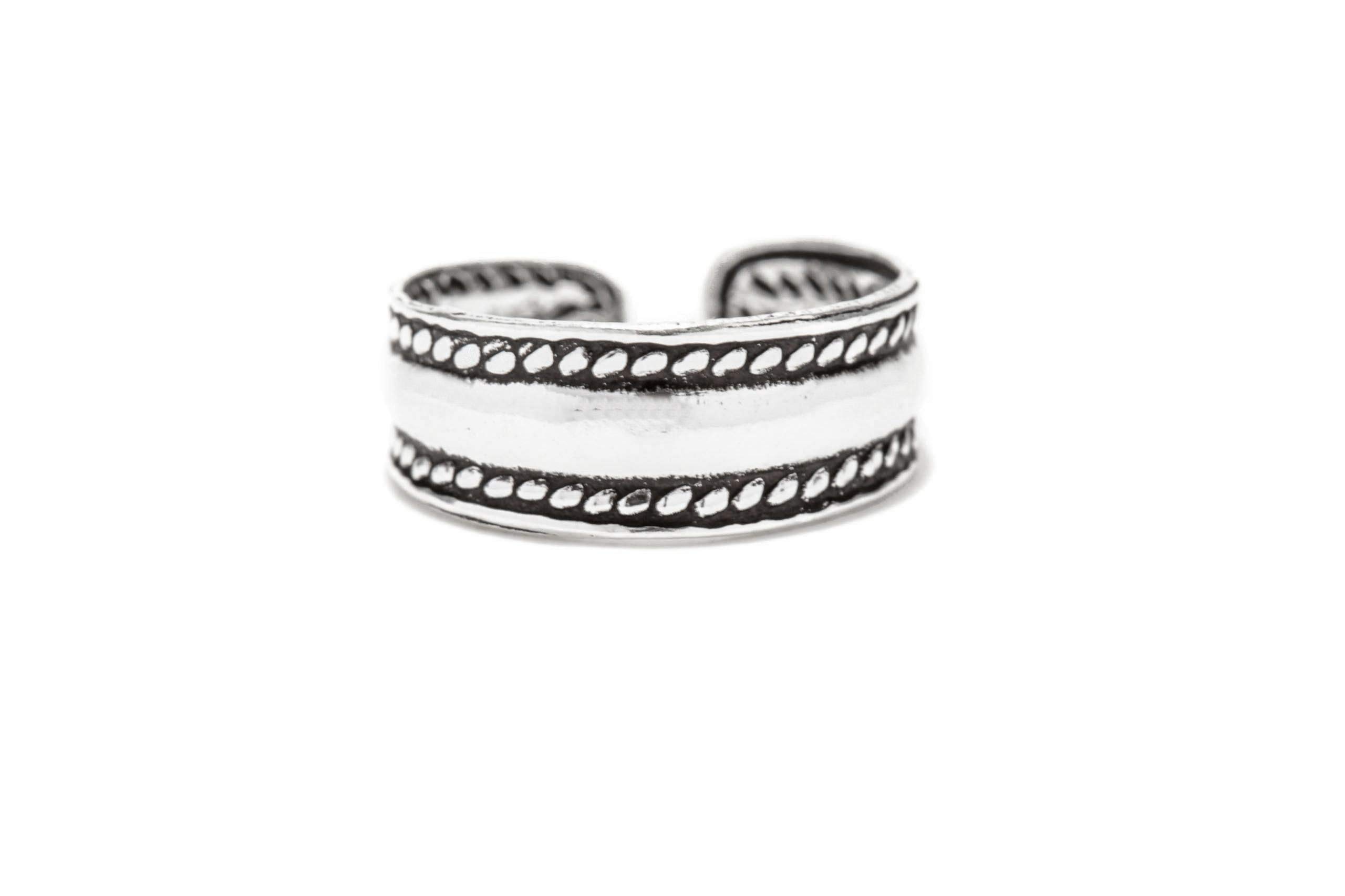 Windalf Damen Zehen Ring Bella 5 mm Bohemia Midi verstellbar offen 925 Sterling Silber