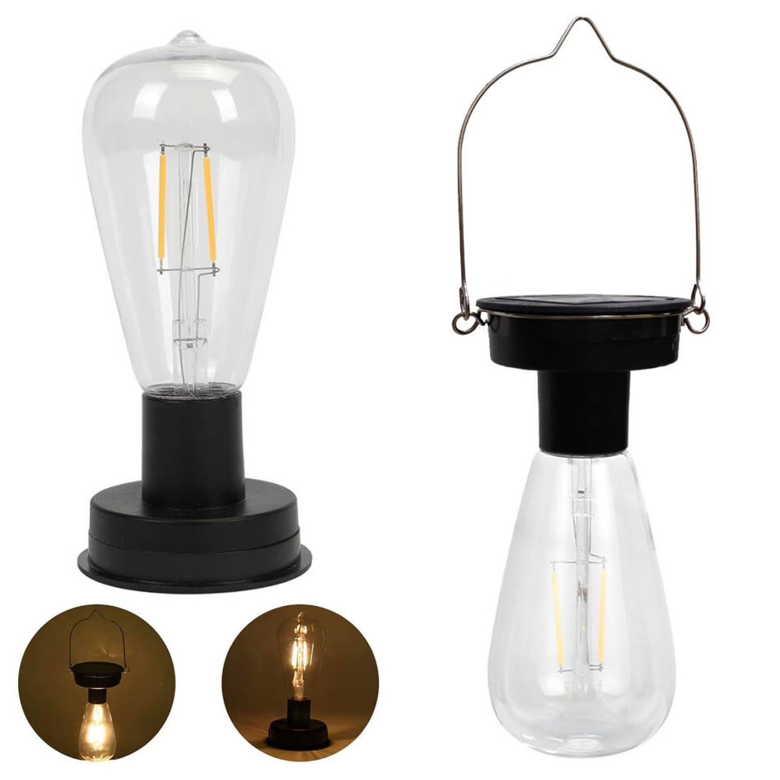 Replacement Solar Light Tops-Light Bulbs 2 Pack,One Thing, Three Uses, Multifunctional Size Conversion Or Personalized Hanging