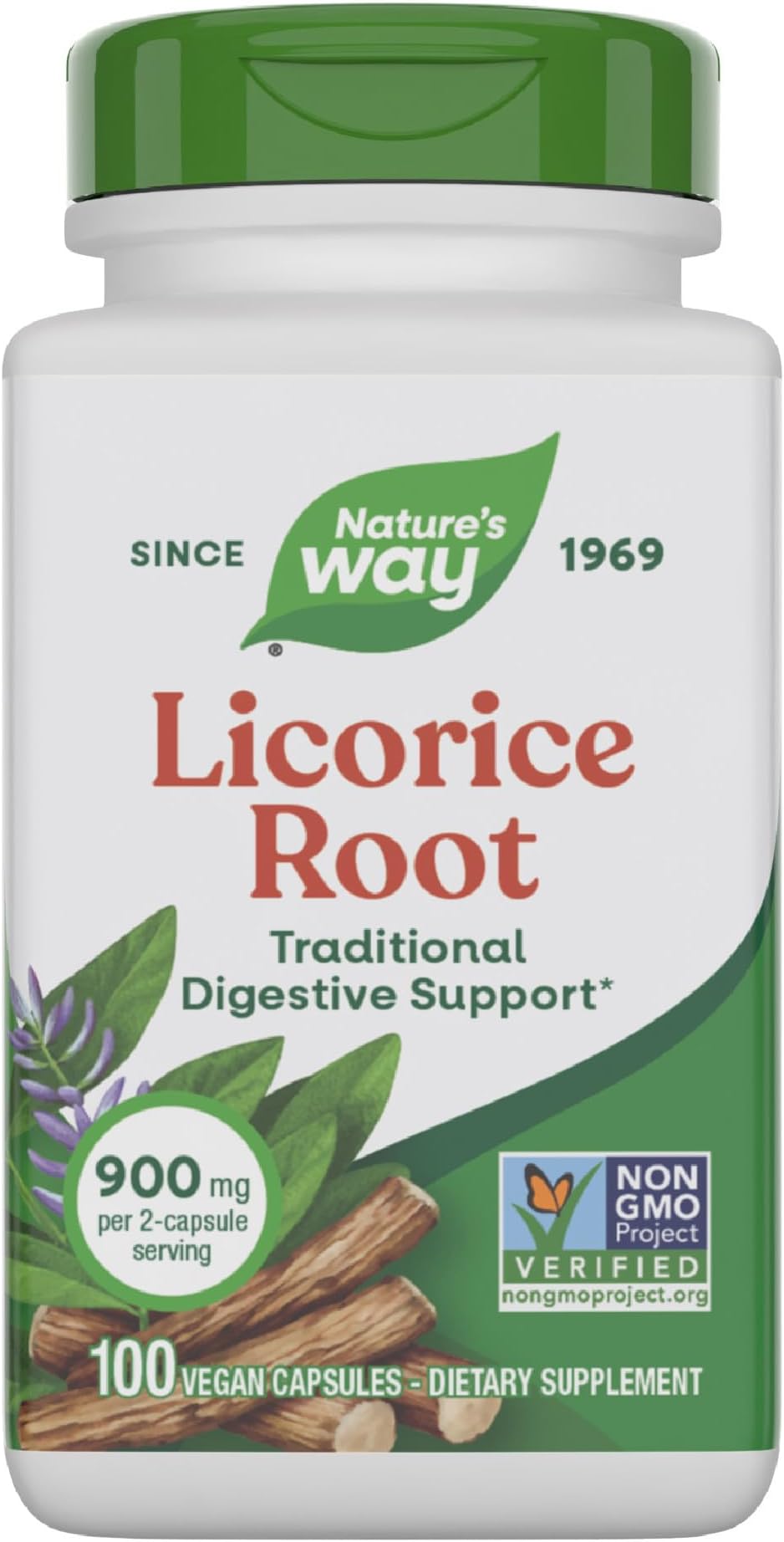 Nature's Way Licorice Root, 450mg, 100 Capsules