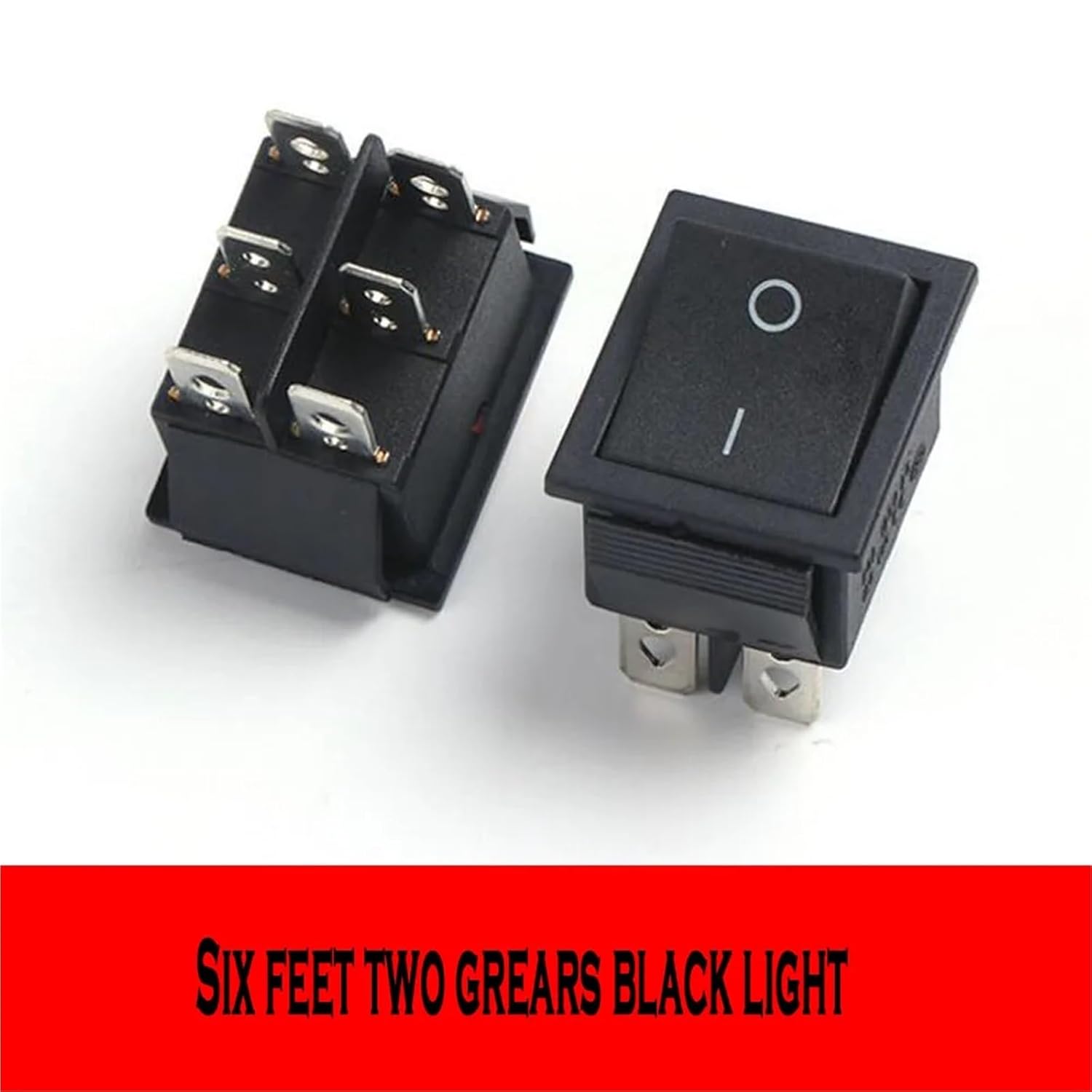 1Pcs KCD4 Ship Type Switch Board Power Button 4 6-pin Red Light Green 31x25mm16A250V(6 F D S A)