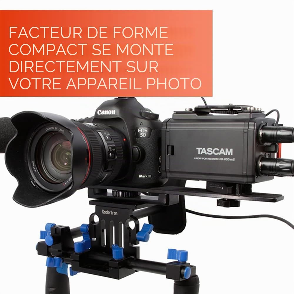 TASCAM DR-60DMK2 Enregistreur Audio 4 Pistes DSLR 1 Go SDHC 8 Heures WAV
