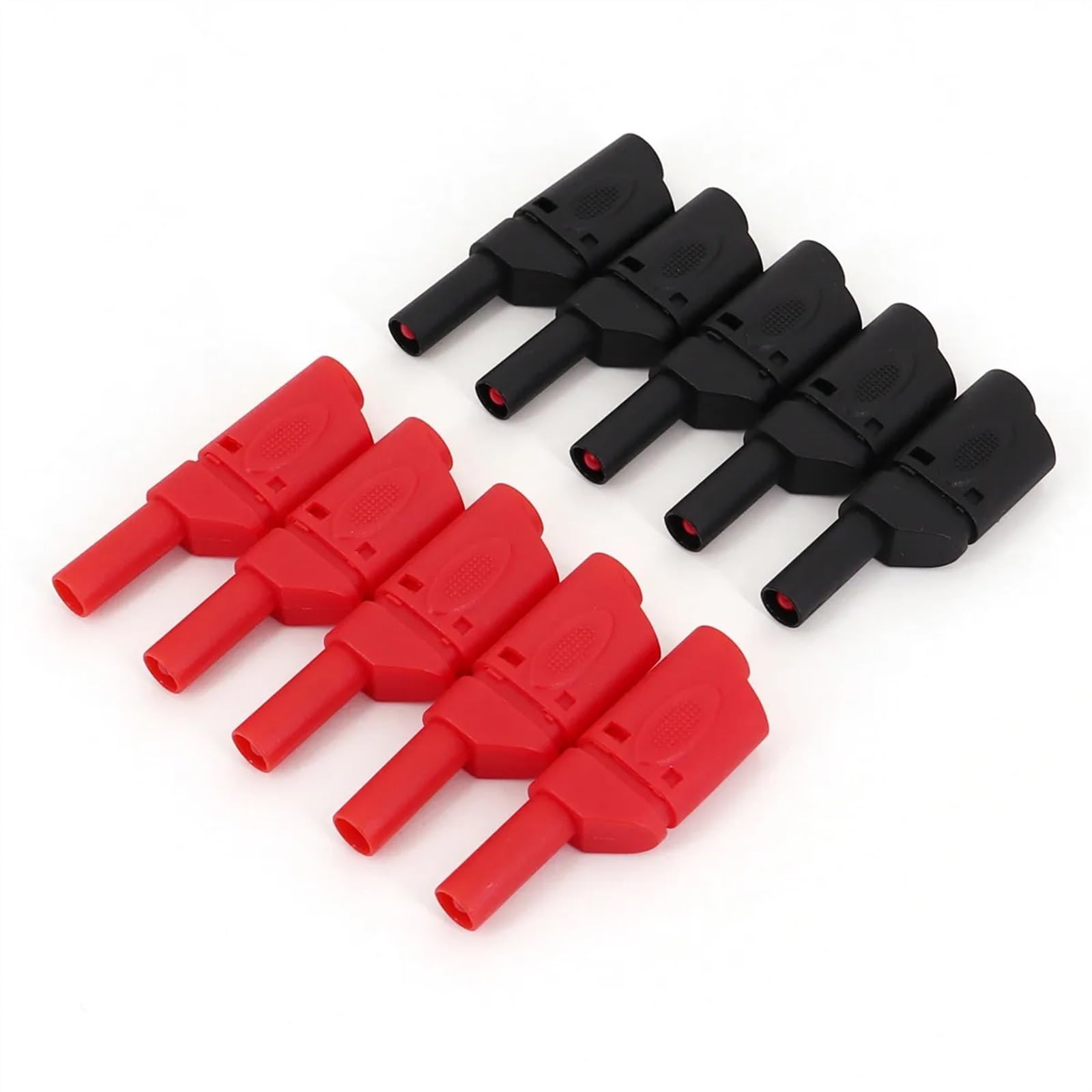 Connettore a banana impilabile maschio isolato da 10 pezzi da 4 mm(Red and Black)