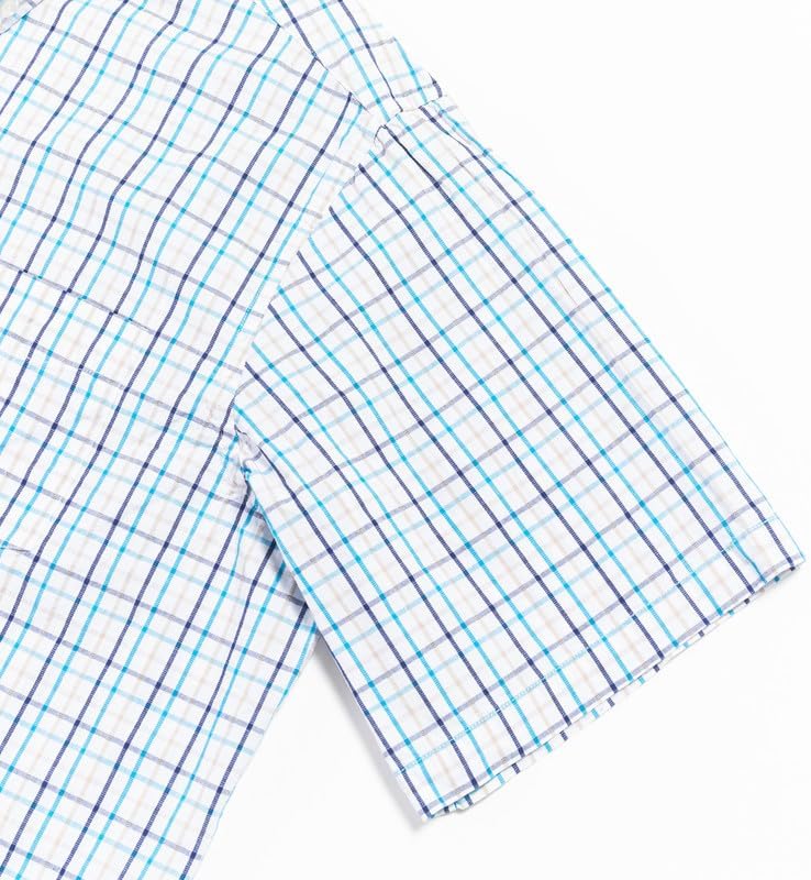 Double Pump Big and Tall Shirts for Men Short Sleeve Button Down Shirts from Size XL(T) to 6XL (T) Cotton - Image 4