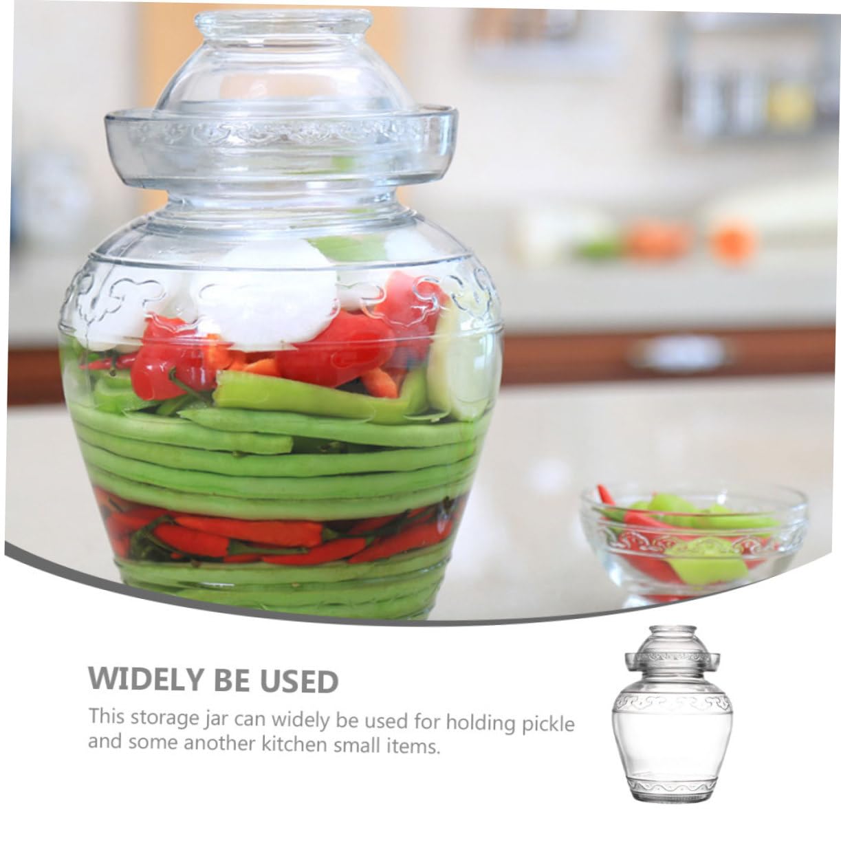 Mehrzweck Gärgefäß aus Glas 2,5l mit Dichtfunktion und Praktischem Design für Fermentation von Gemüse und Pickles im Haushalt