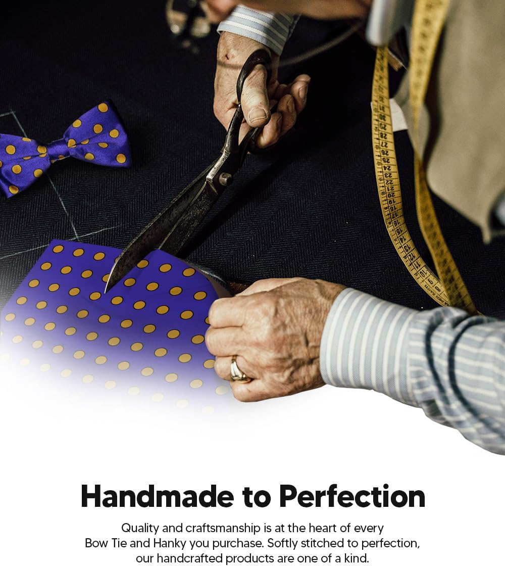 Polka Dot Bow Tie & Pocket Square Set