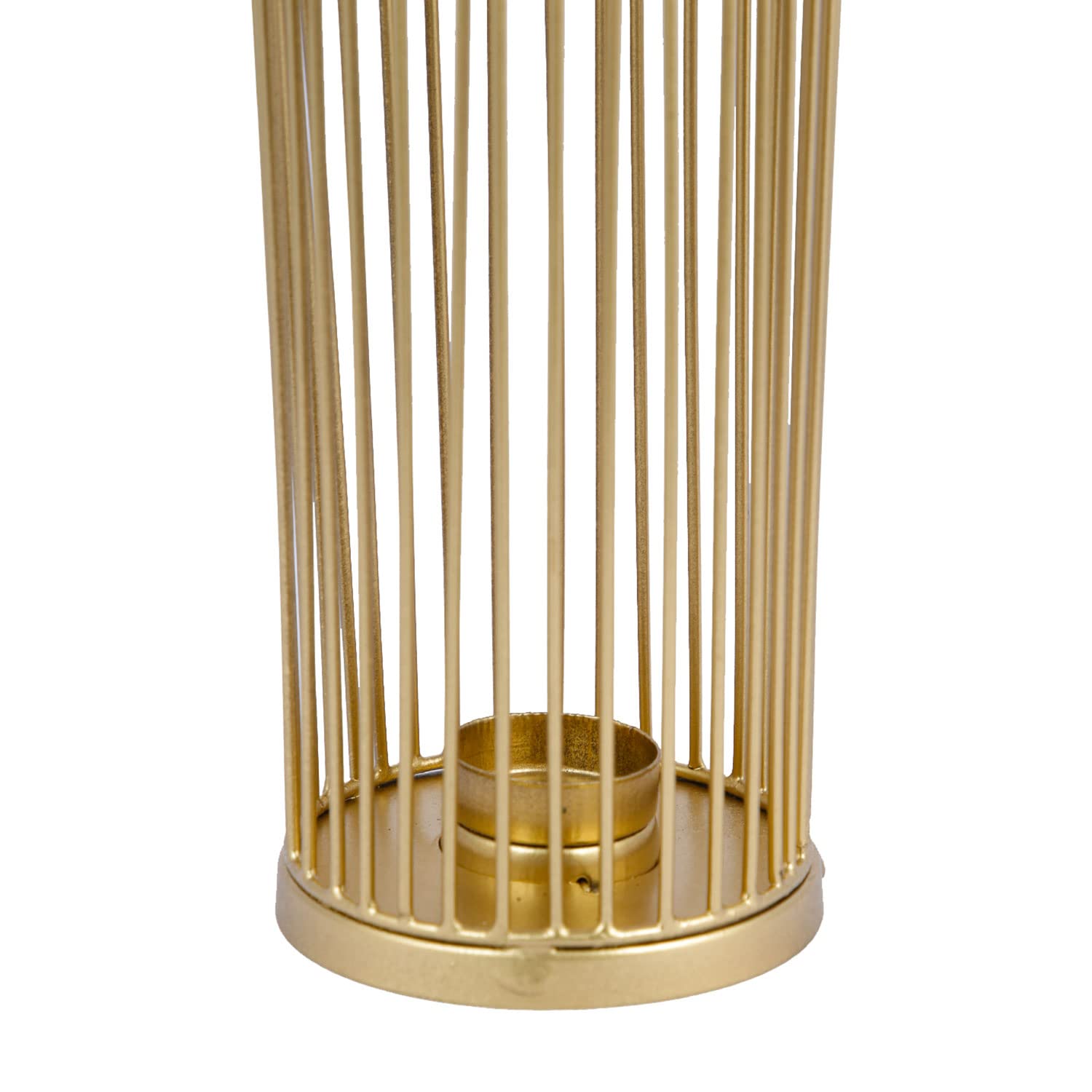 Amazon Brand - Umi Metal Bird Cage Tealight Candle Holder, Hanging/Table Top Decorative Tea Light Candle Holder Iron Candle Holder for Home Decor Items, Golden Color (16.5 Inches Height) offers donot miss