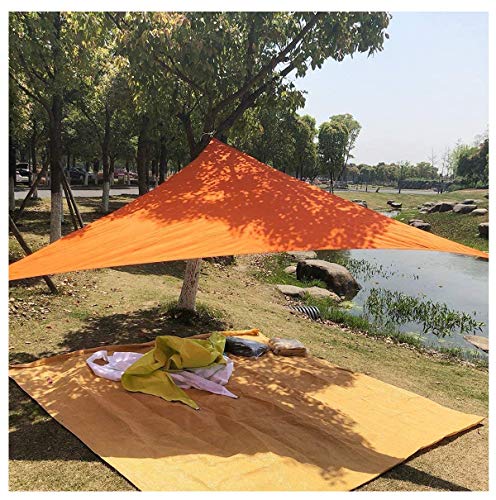 Voile d'ombrage imperméable orange avec corde protection UV 90%