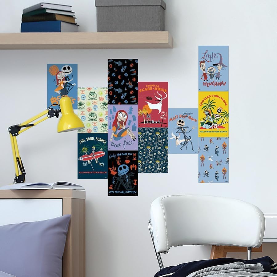 Pack de decoración de habitación de Pesadilla antes de Navidad con pósteres de Jack y accesorios 4