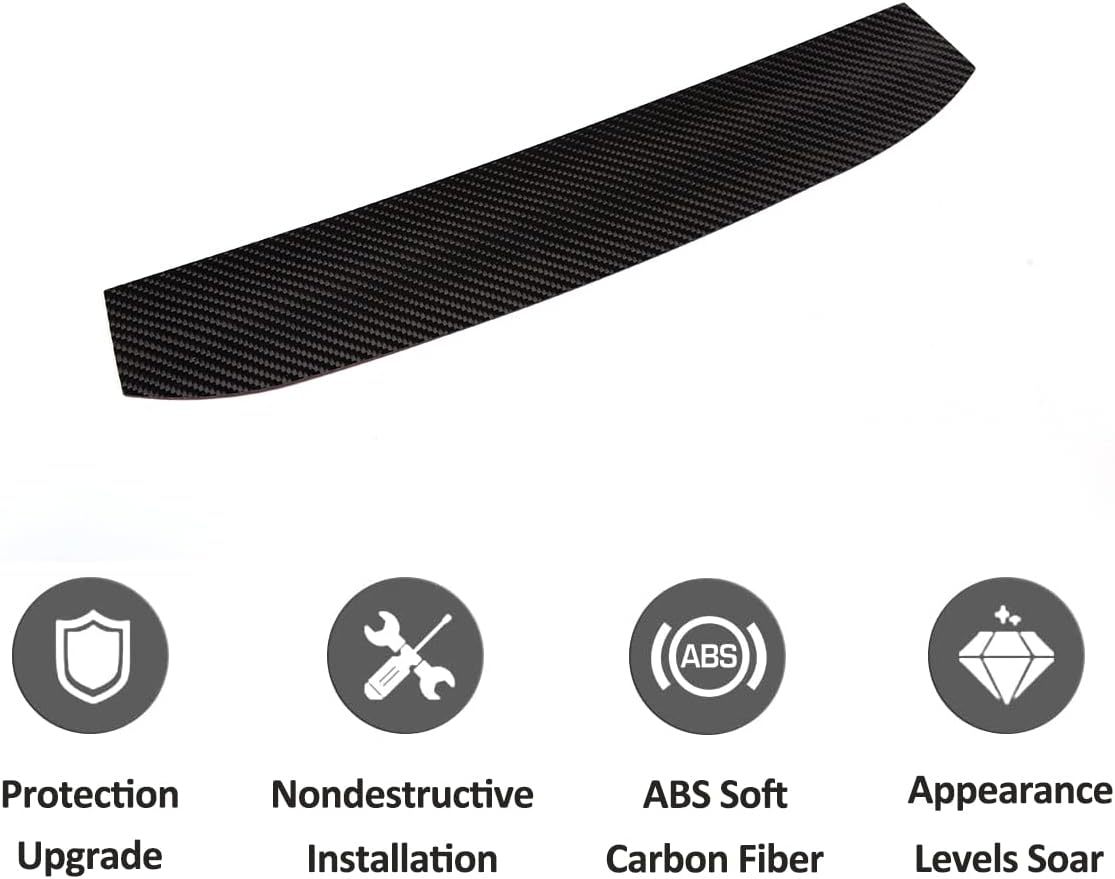 Dry Carbon Fiber Rear Bumper Protector,Guard Trunk Protection Strip,Scratch-Resistant Trunk Door Entry Guards for Mazda MX-5 NC RF Miata 2009 2010 2011 2012 2013 2014