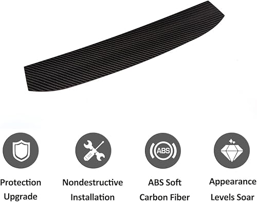 Miniatura 6 de Protector de parachoques trasero de fibra de carbono seco, tira de protección de maletero protector,Protectores de entrada de puerta de maletero
