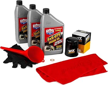 SuperATV Up & Running Polaris RZR Oil Change Kit with Premium Lucas Oil and WIX Filter, Includes 3 qt. of 5W-50 Full Synthetic Lucas Oil and WIX 51356 Oil Filter for Best Performance